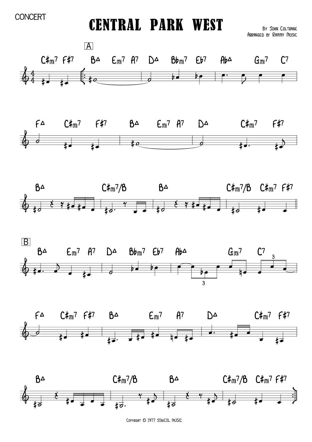 Central Park West (arr. Rammy Music)