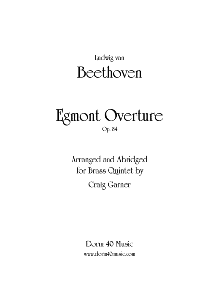 Egmont Overture (arr. Craig Garner)