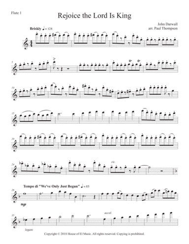 Rejoice, the Lord is King - Flute Quartet (arr. Paul Thompson)
