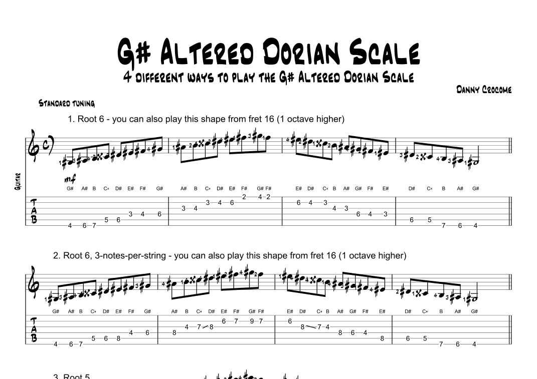 G# Altered Dorian Scale (4 Ways to Play)