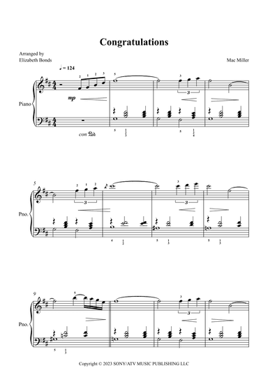 Congratulations (arr. Elizabeth Bonds)