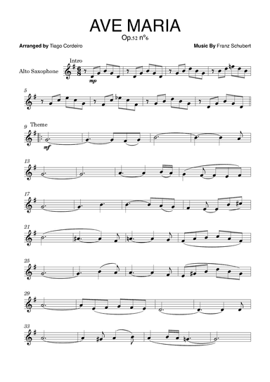 Ave Maria Op.52 nº6 (arr. Tiago Cordeiro)