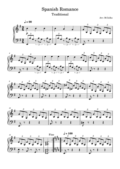 Spanish Romance (arr. M. Galka)