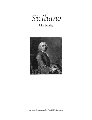 Siciliano in D Minor (arr. David Christensen)