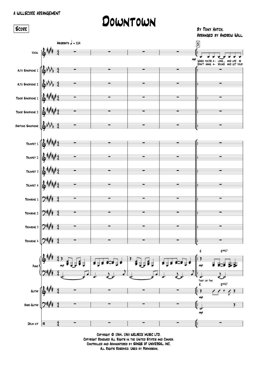Downtown (arr. Andrew Will)