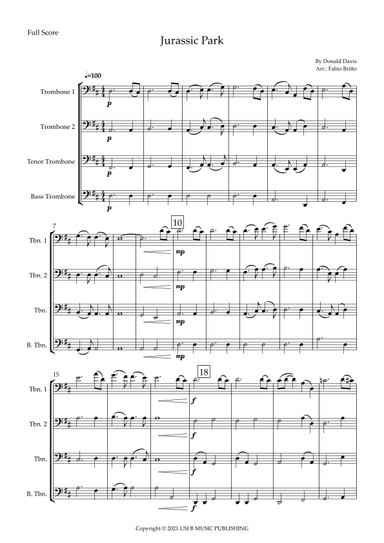 Jurassic Park Iii (arr. Fabio Britto)