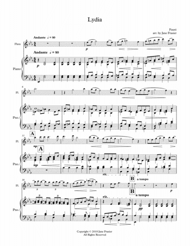 Lydia (arr. Jane Frasier)