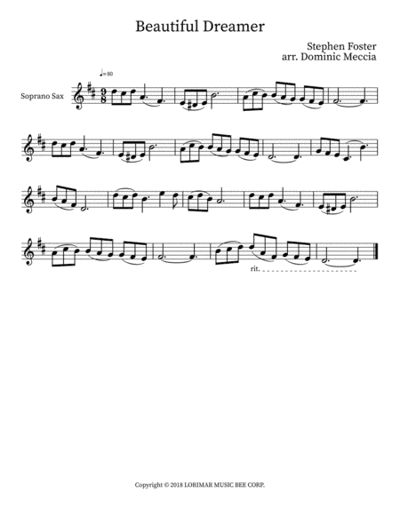 Beautiful Dreamer (arr. Dominic Meccia)