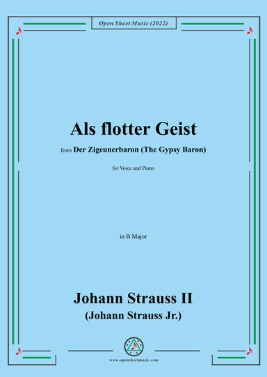 Johann Strauss II-Als flotter Geist,in B Major (arr. OSM Press)