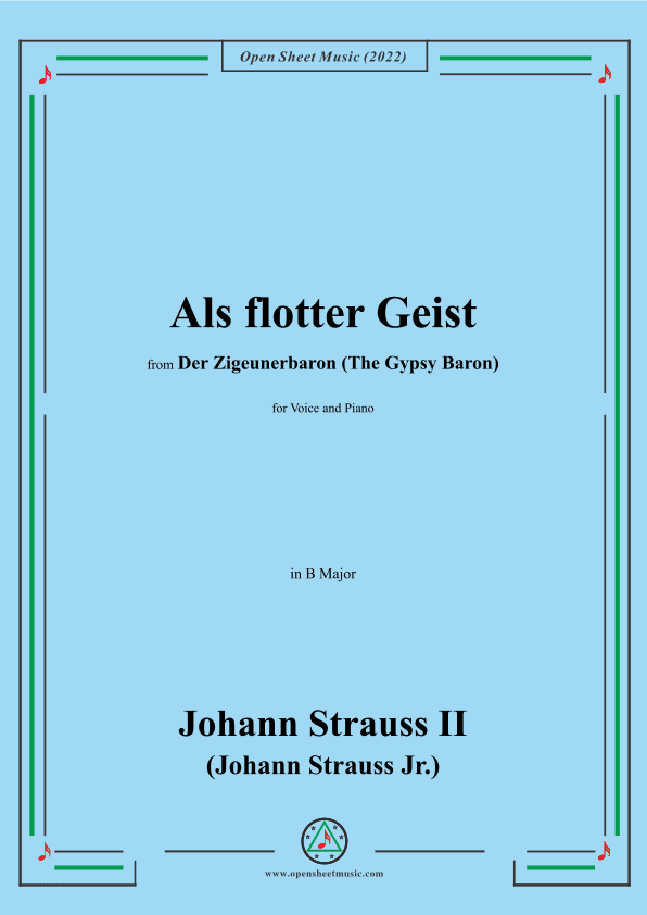 Johann Strauss II-Als flotter Geist,in B Major (arr. OSM Press)