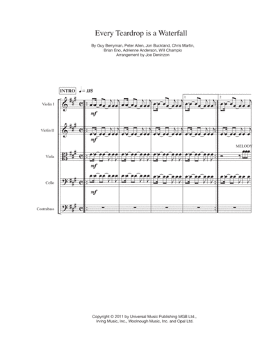 Every Teardrop Is A Waterfall (arr. Fiddlefunk Music)
