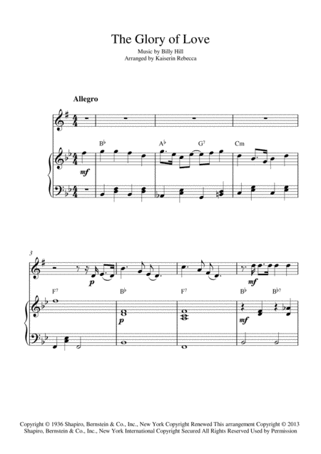 The Glory Of Love (arr. Kaiserin Rebecca)