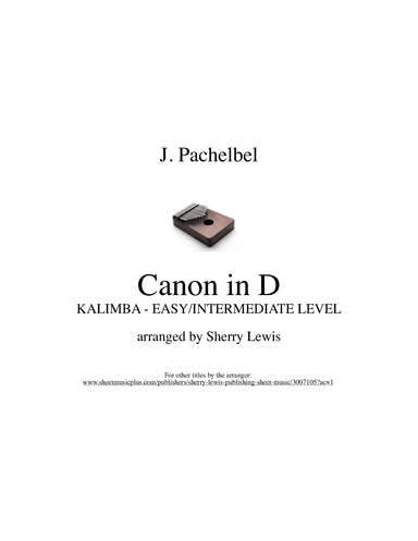 CANON by Pachebel for KALIMBA - THUMB PIANO (arr. Sherry Lewis)