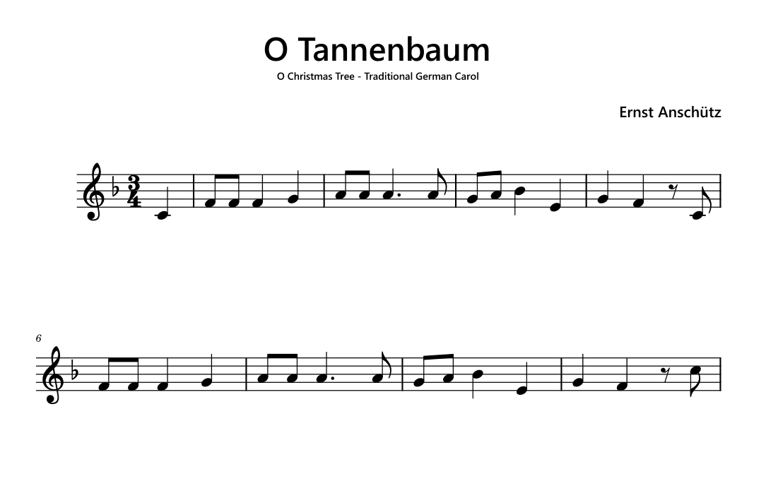 O Tannenbaum (O Christmas Tree) (arr. Funtom)