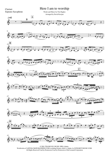 Here I Am To Worship (arr. David Kocijan)