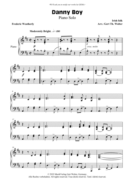 Danny Boy (arr. Gert Th. Walter)