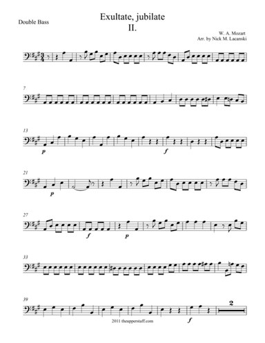 Exultate, jubilate II. (arr. Nick Lacanski)