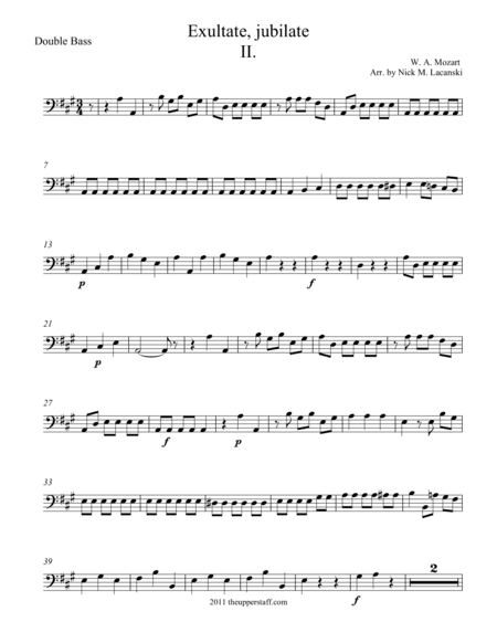 Exultate, jubilate II. (arr. Nick Lacanski)