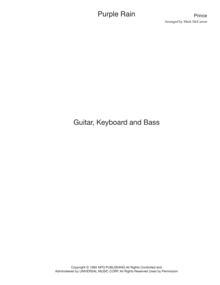 Purple Rain (arr. Mark McCarron)