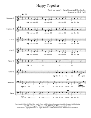 Happy Together (arr. Kelly Neill)