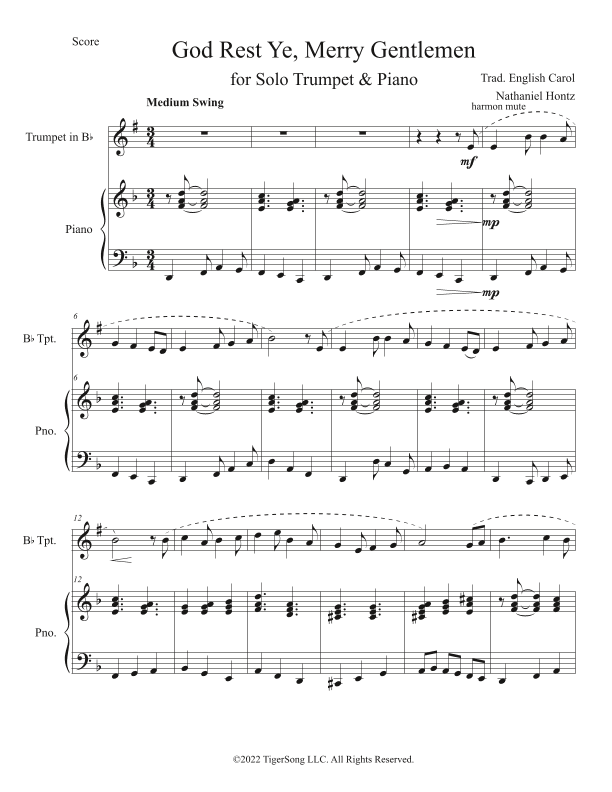 God Rest Ye, Merry Gentlemen (arr. Nathaniel Hontz)