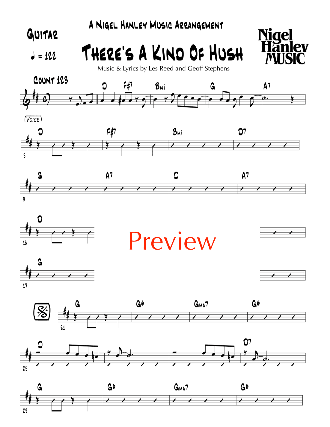 There's A Kind Of Hush (all Over The World) (arr. Nigel Hanley)