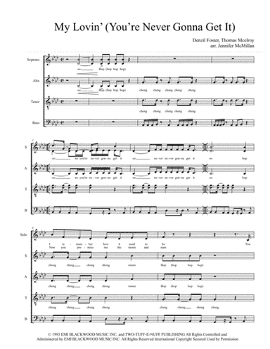 My Lovin' (you're Never Gonna Get) (arr. Jennifer McMillan)