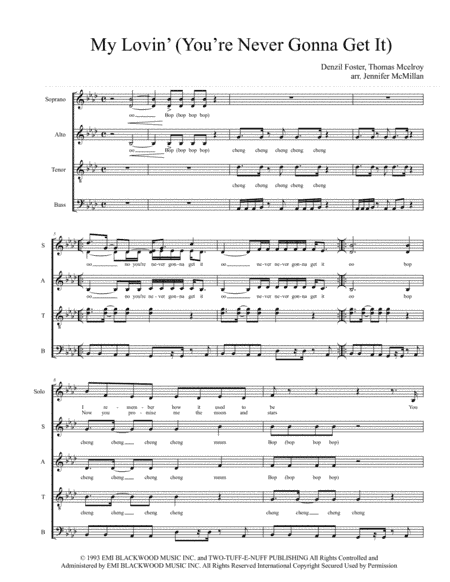 My Lovin' (you're Never Gonna Get) (arr. Jennifer McMillan)