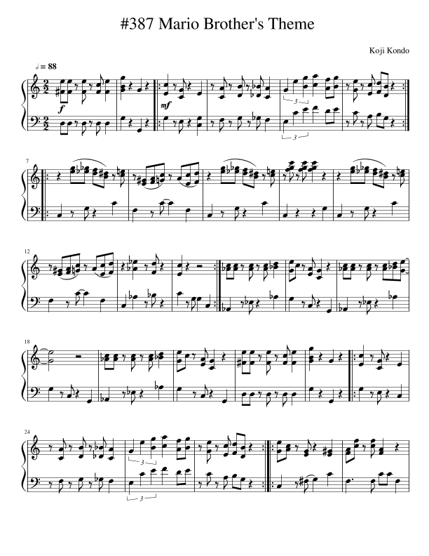 Mario Brothers (arr. John Fries)