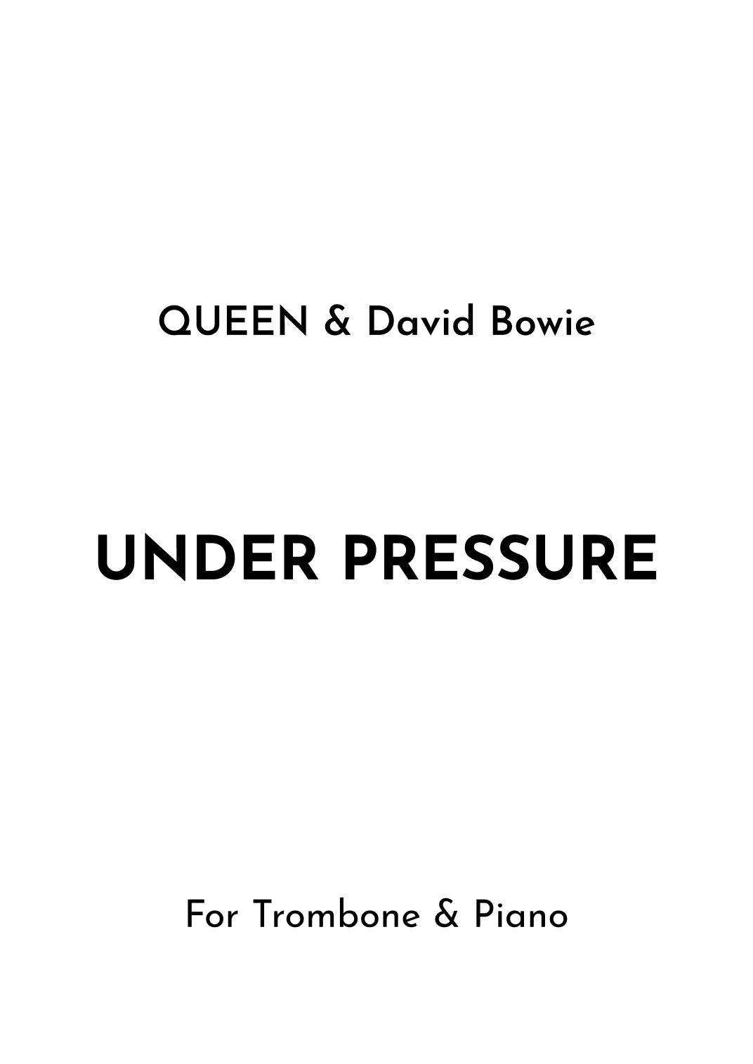 Under Pressure (arr. Jireh J.)