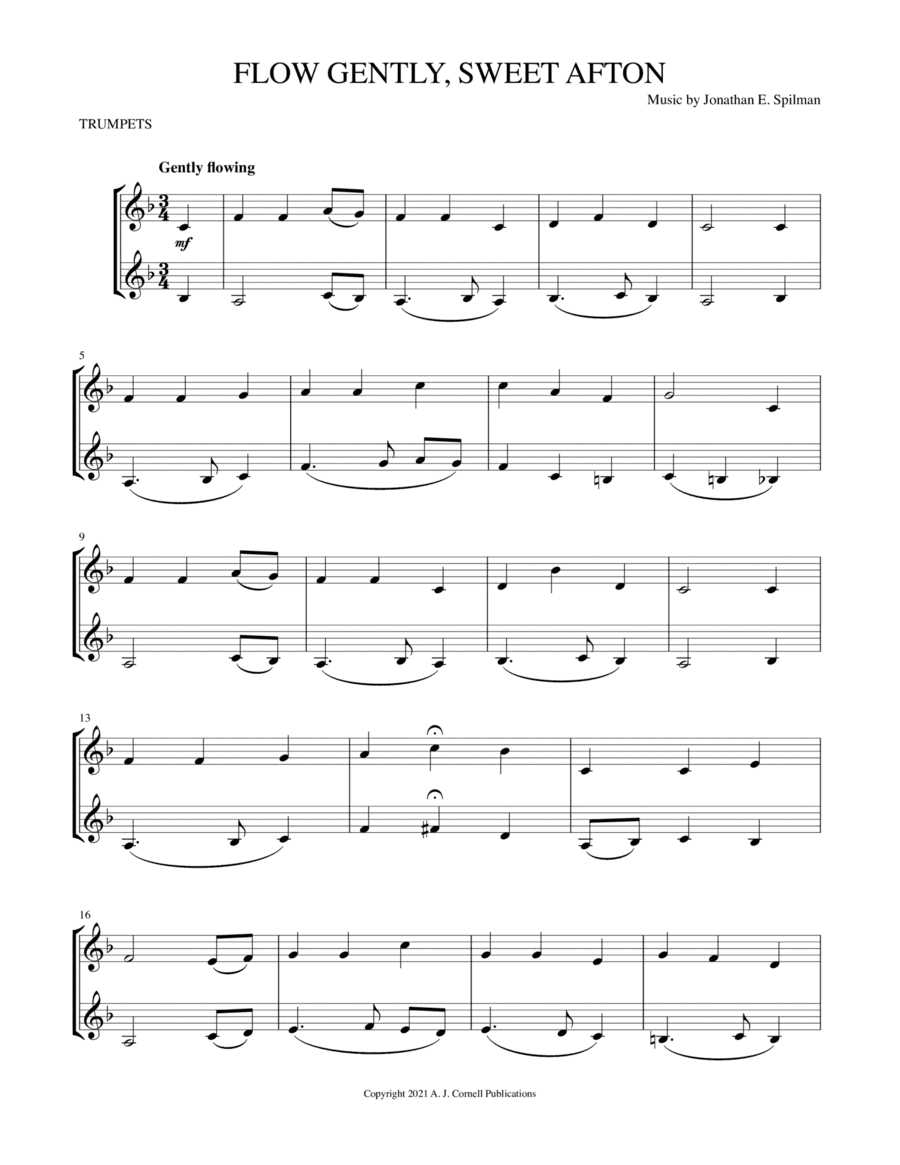 Flow Gently, Sweet Afton (arr. Mark Phillips)