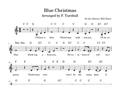 Blue Christmas (arr. F. Turnbull)