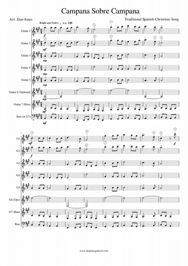 Campana Sobre Campana (arr. Dan Jones www.danjonesguitarist.com)