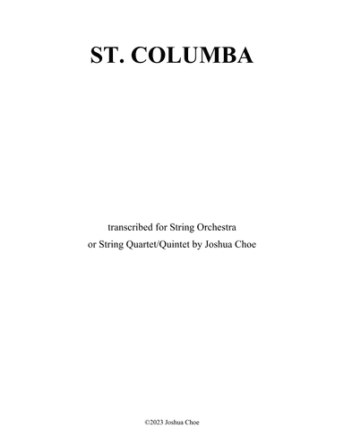 St. Columba (arr. Joshua Choe)