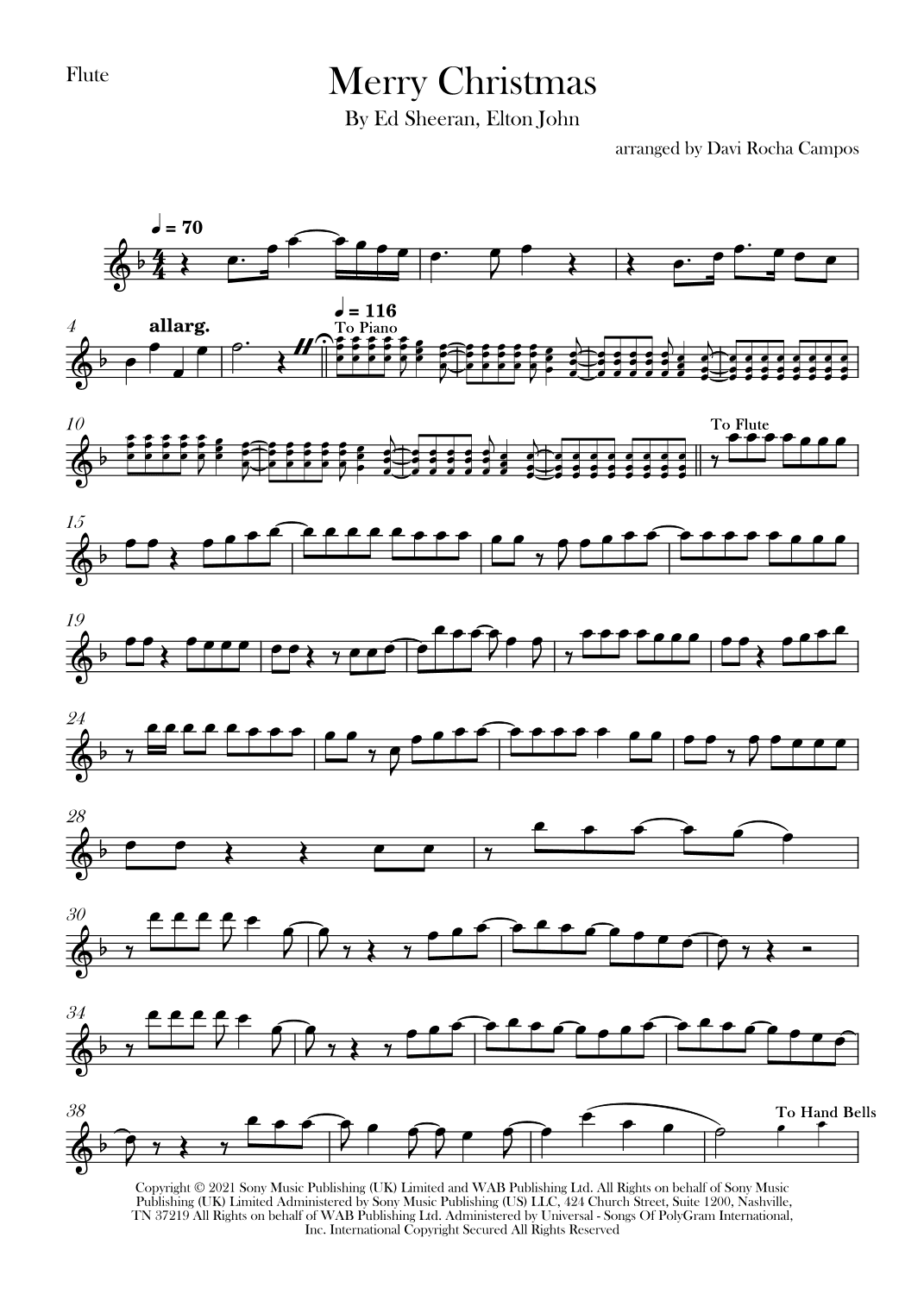 Merry Christmas (arr. Davi Rocha Campos)