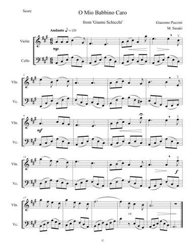 O Mio Babbino Caro (arr. Megumi Sasaki)