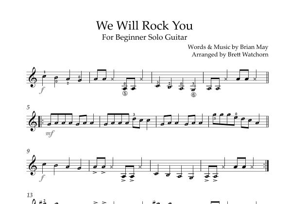 We Will Rock You (arr. Brett Watchorn)