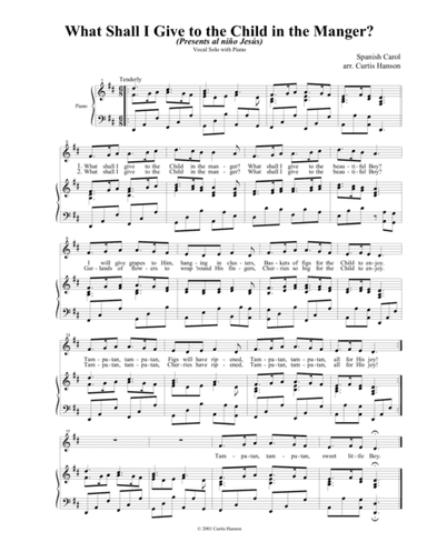 What Shall I Give to the Child in the Manger? (arr. Curtis Hanson)