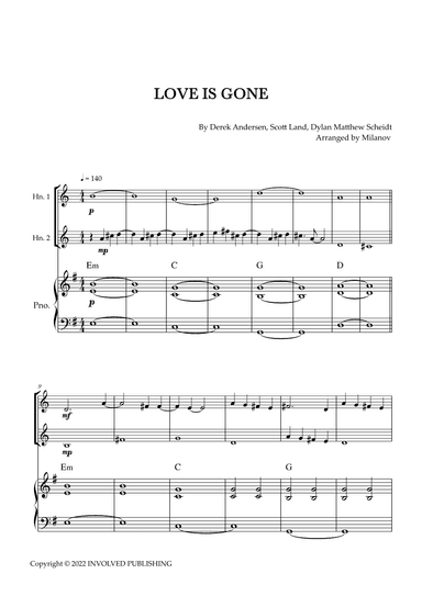 Love Is Gone (arr. Milanov)