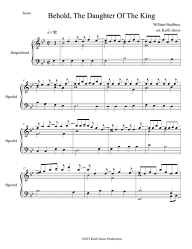 Behold, The Daughter Of The King (Harpsichord 2) (arr. Keith James)