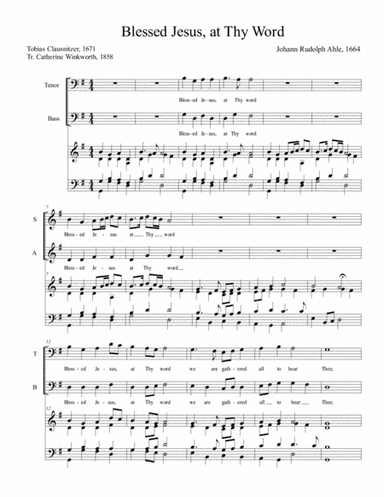 Blessed Jesus, At Thy Word (arr. Harmony Corelli)