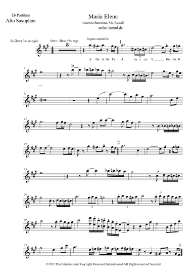 Maria Elena (arr. stefan-lamml.de)