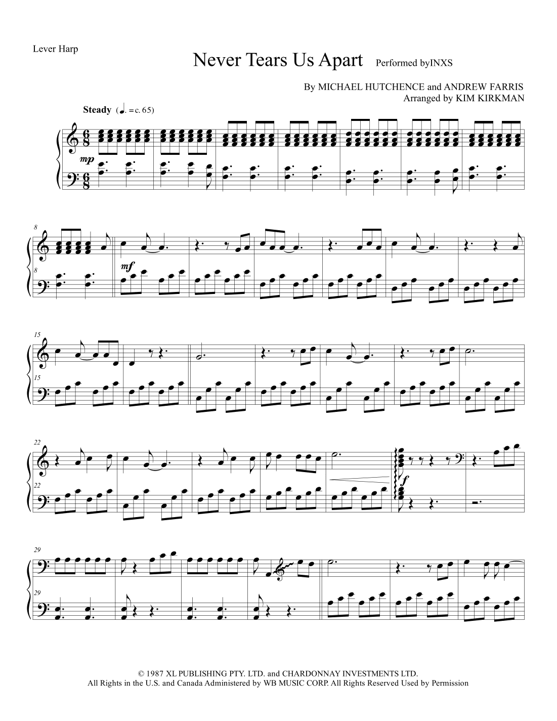 Never Tear Us Apart (arr. Kim Kirkman)