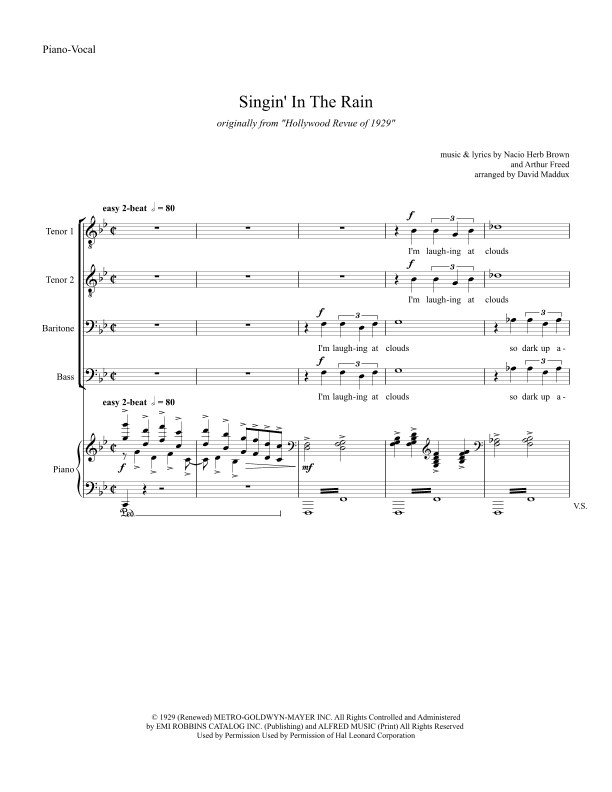 Singin' In The Rain (arr. David Maddux)