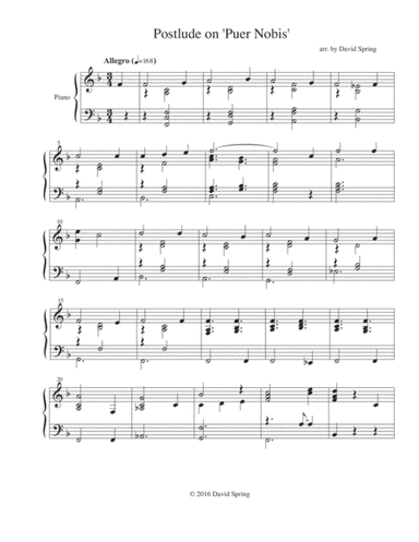 Postlude on "Puer Nobis" (arr. David Spring)