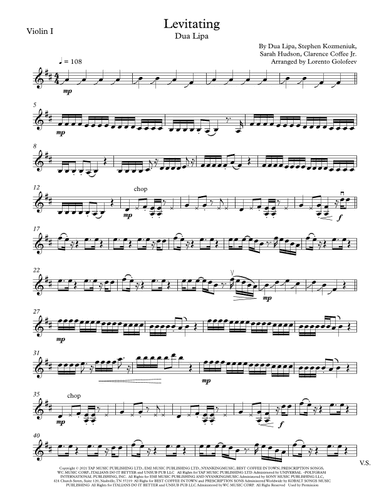 Levitating (arr. Lorento Golofeev)