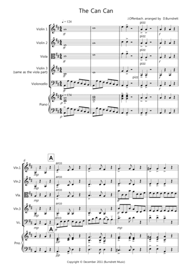 The Can Can for String Quartet (arr. D.Burndrett)