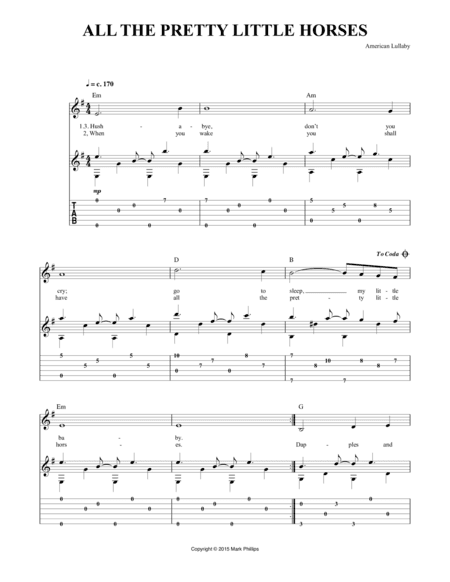 All the Pretty Little Horses (arr. Mark Phillips)
