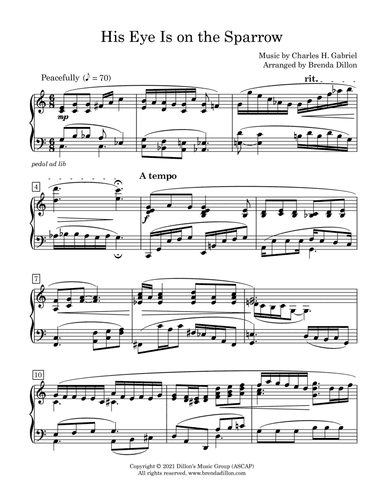 His Eye Is on the Sparrow (arr. Brenda Dillon)
