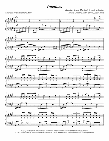 Intentions (arr. Christopher Esther)